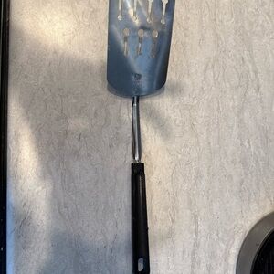 Vintage Ekco Slotted Turner Spatula black handle 11”